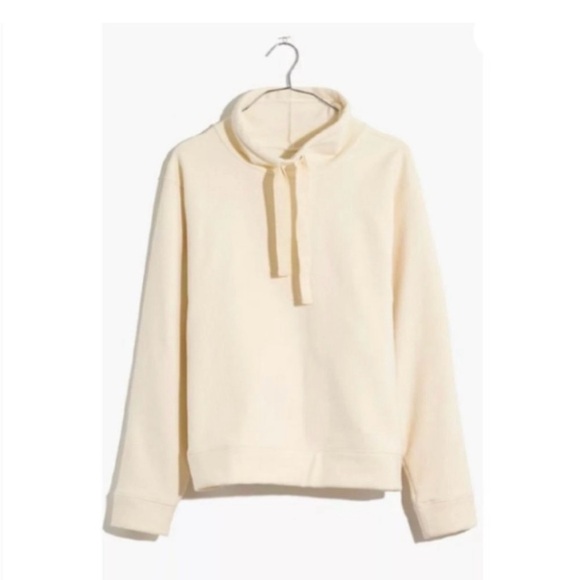 Madewell MWL Cabincore Ribbed Funnelneck Sweatshirt Large - Picture 1 of 7